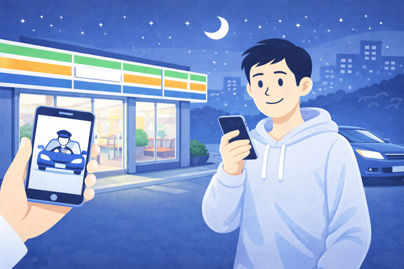 運転代行はコンビニから呼べる？