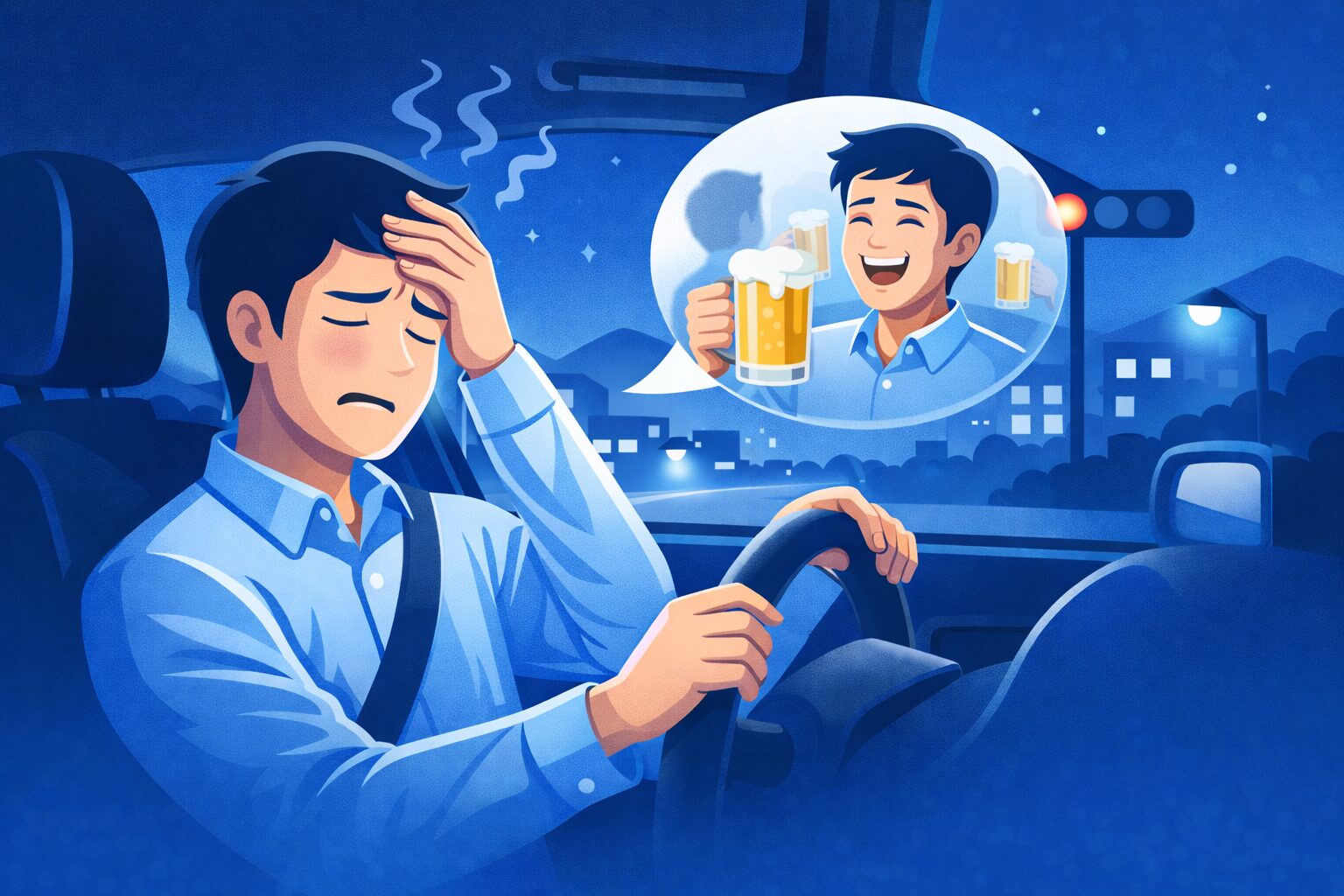 二日酔い運転は違法？