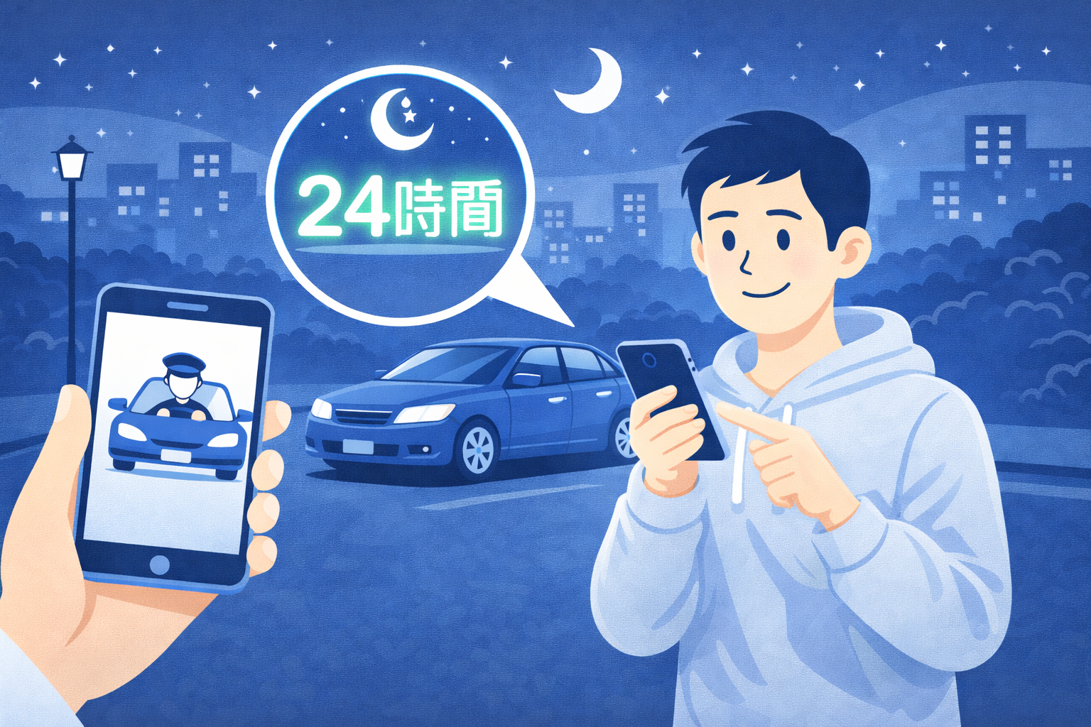 運転代行は深夜でも呼べる？営業時間の仕組み