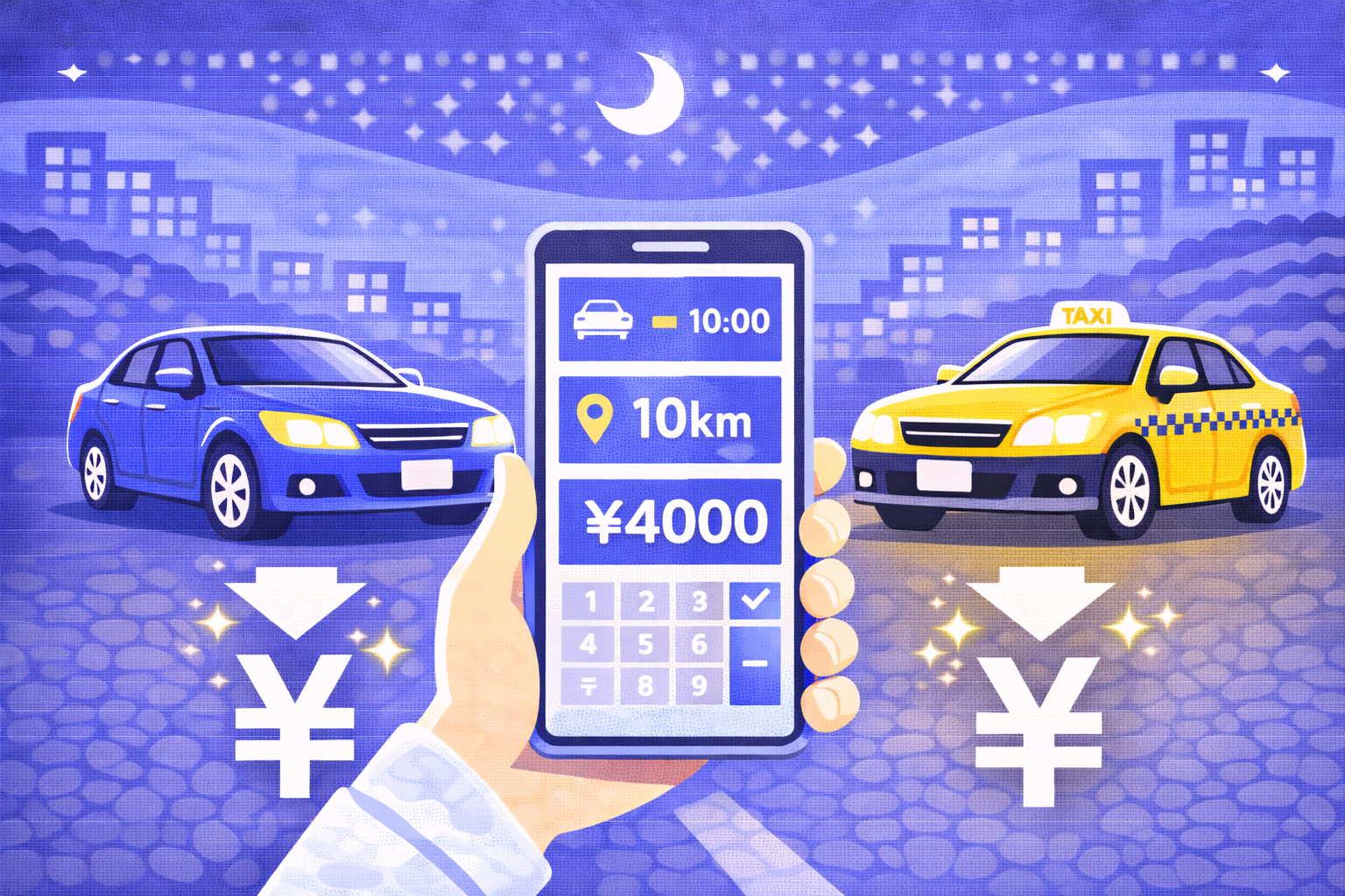 運転代行の料金シミュレーション