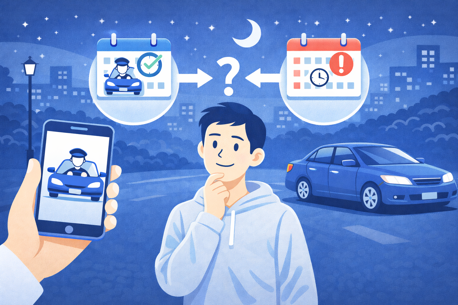 運転代行は予約できる？当日利用との違い