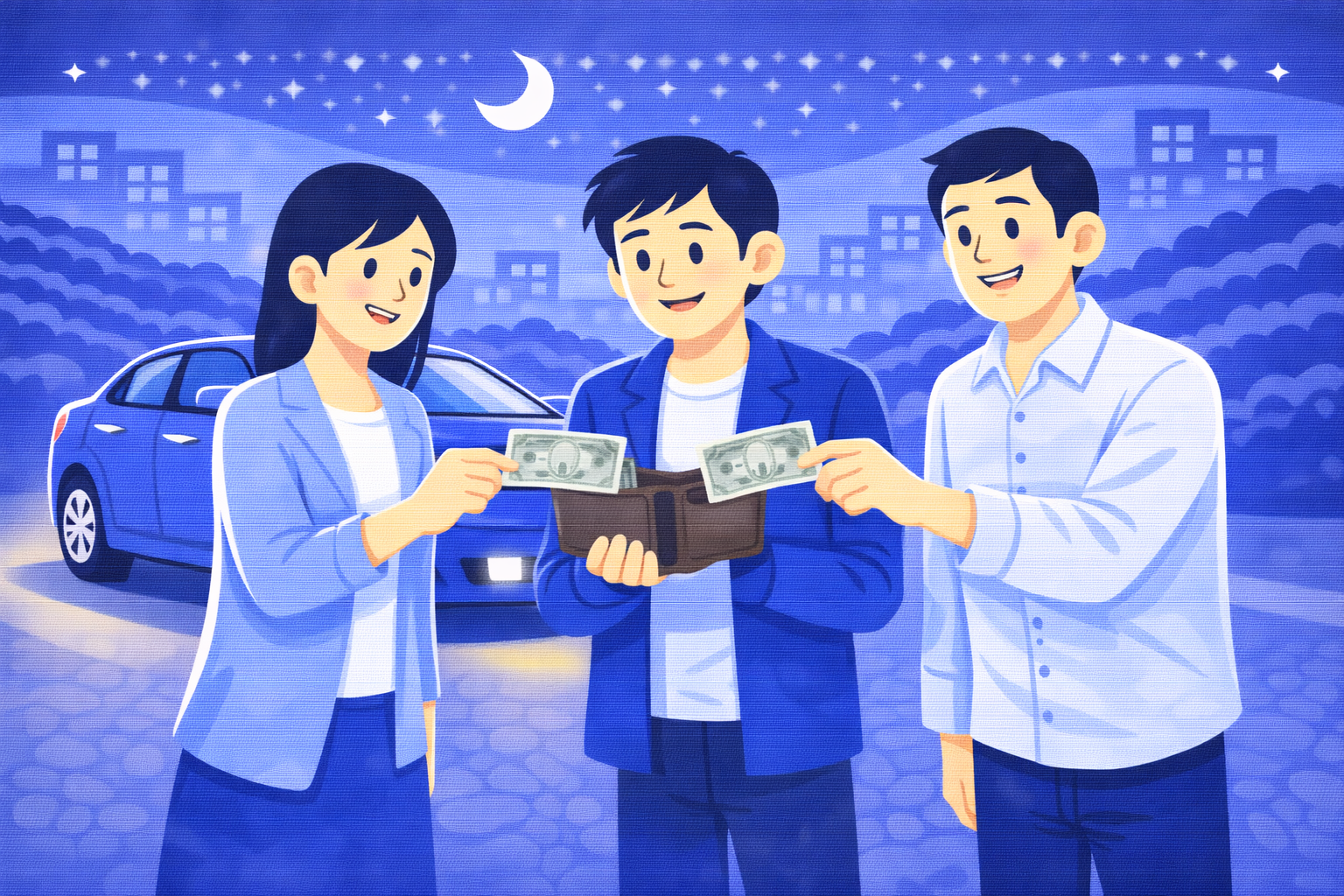 運転代行は割り勘できる？