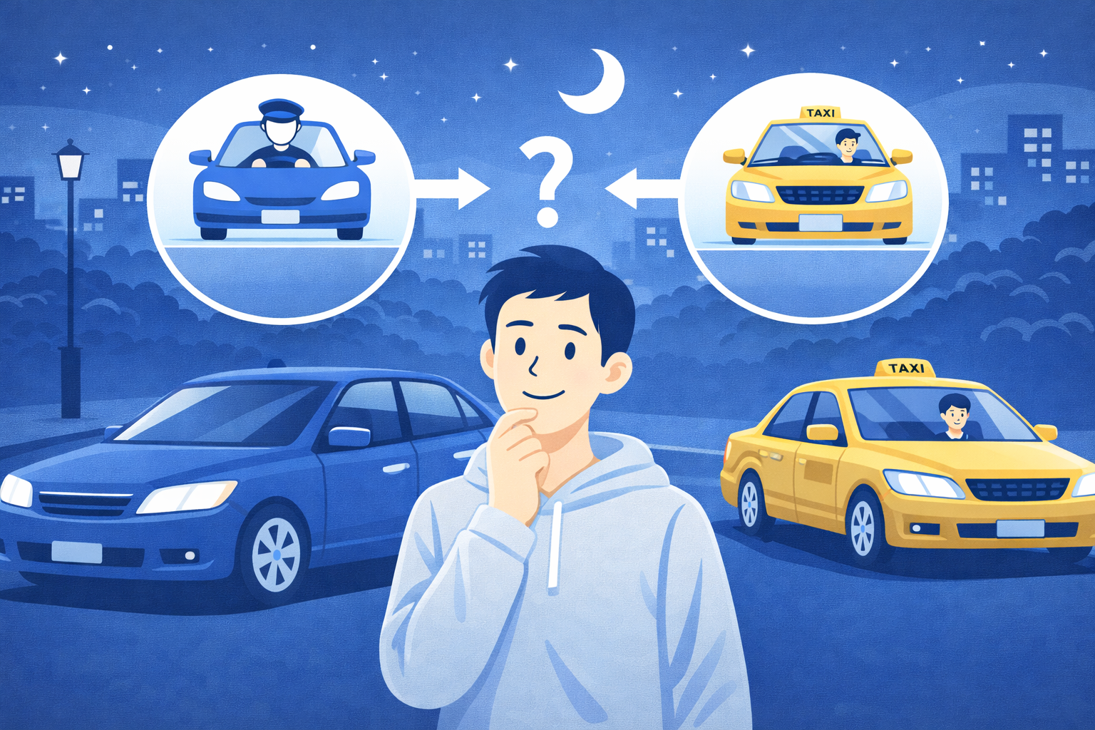 運転代行とタクシーの違い