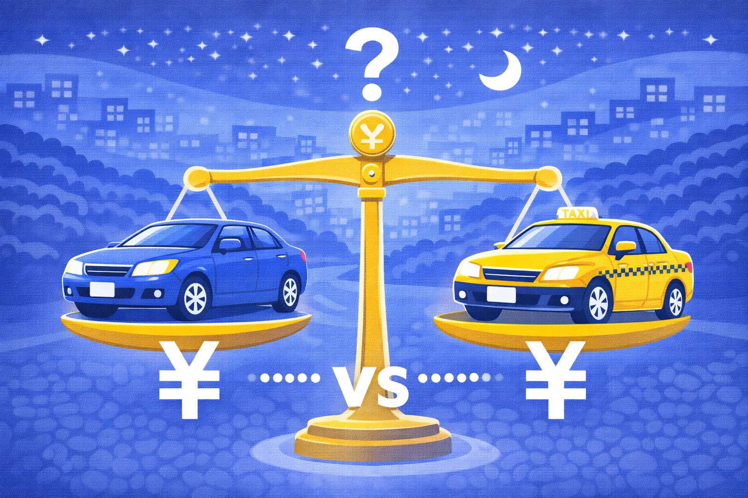 タクシー vs 運転代行どっちが安い？