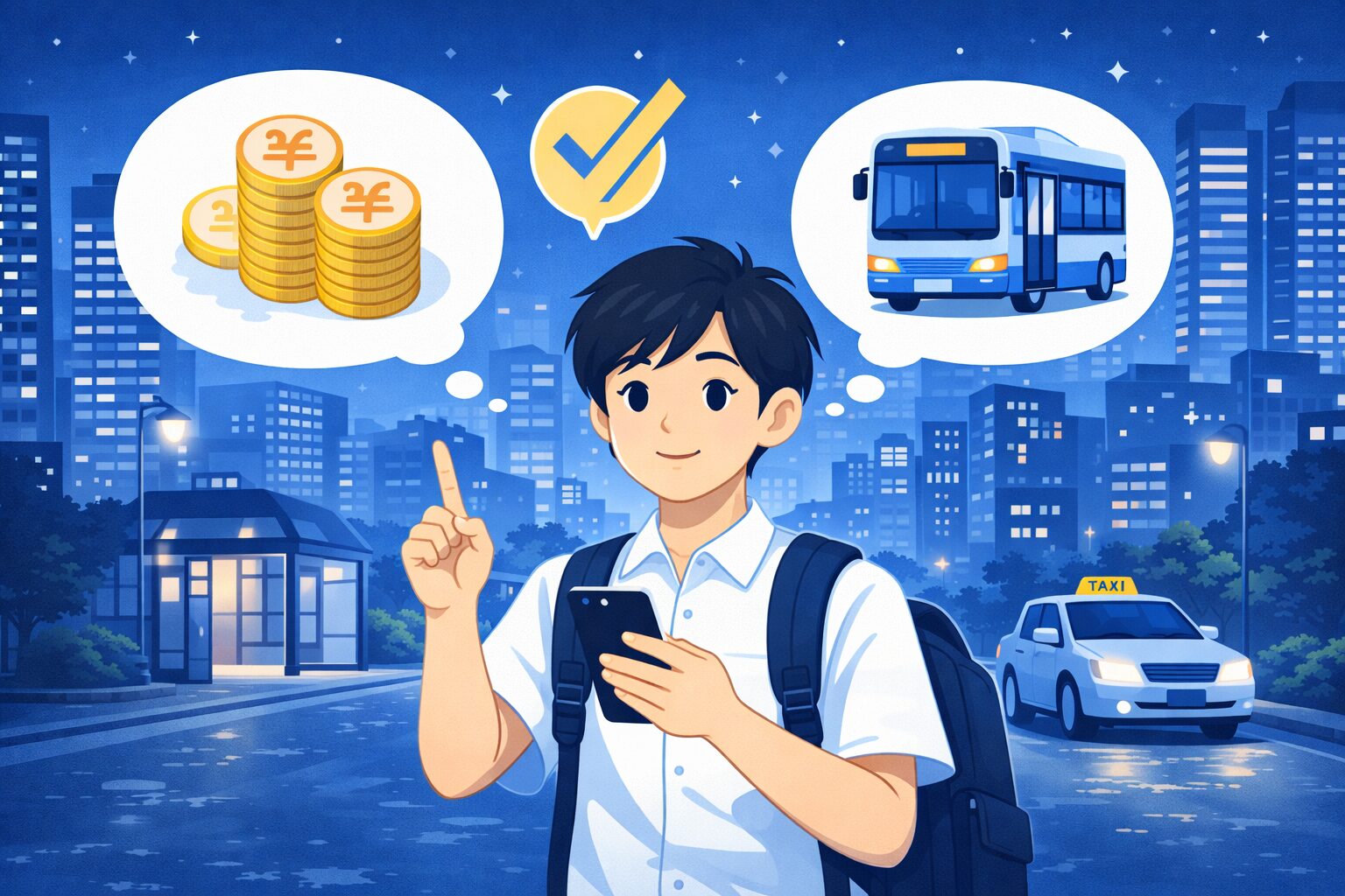 都会の深夜、混雑時でも「安く・賢く」帰宅する！学生のためのコスト最小化サバイバル術