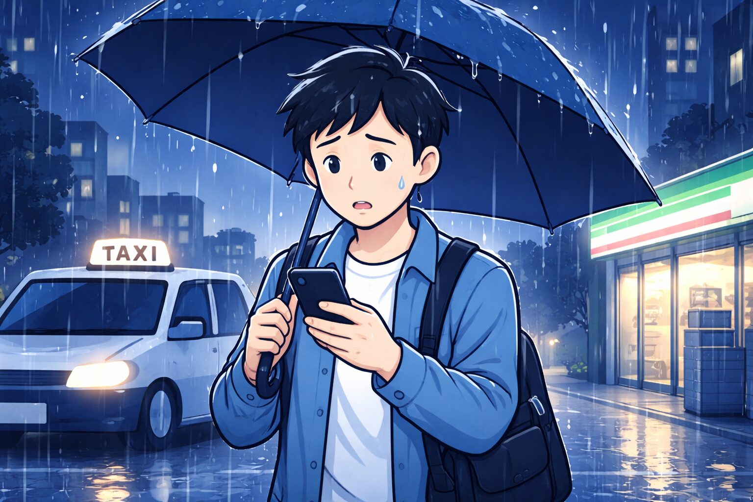 雨の深夜に最短で帰るための現実的な選択