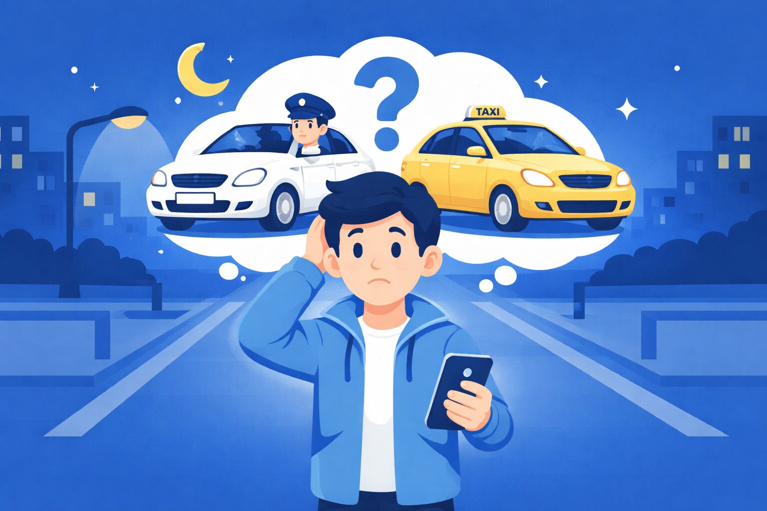 深夜に帰るときの最適な移動手段｜運転代行とタクシーどっちがいい？