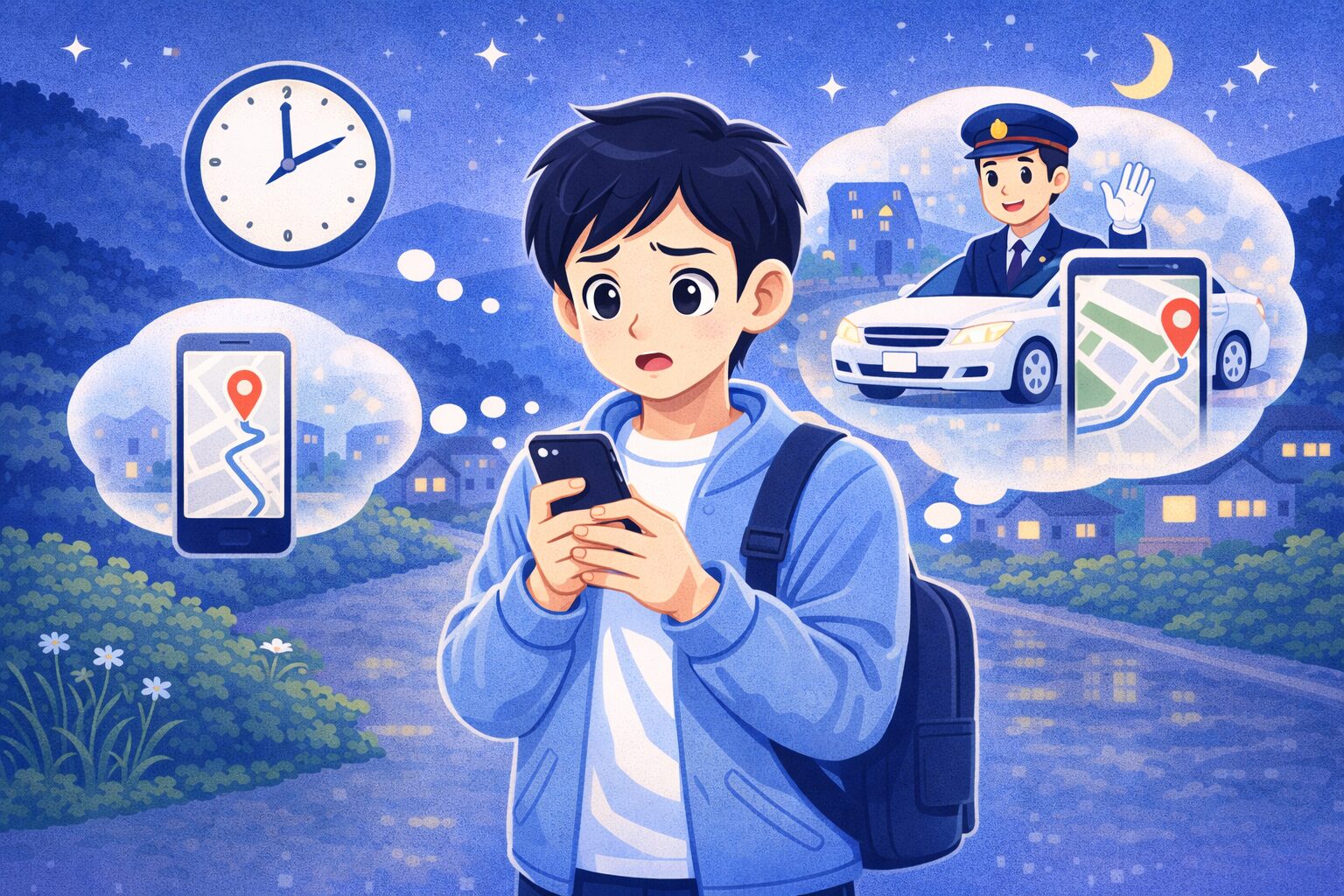 地方の深夜に急いで帰りたいとき初めてでも確実に帰る方法｜迷わない行動手順