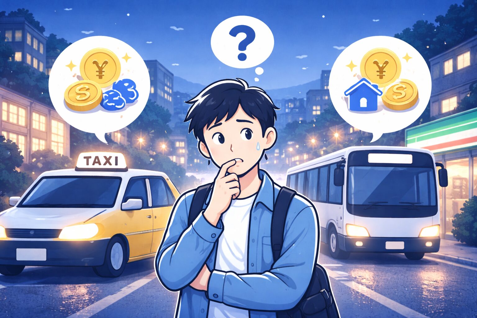 地方の夜に混雑しているときの最適な帰り方の選び方