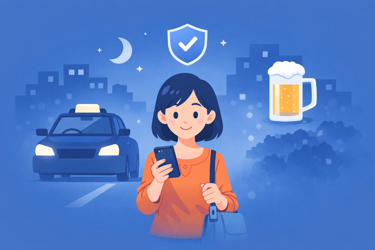 地方の夜に飲酒後でも安心して帰る方法｜女性が失敗しないための現実的な選び方