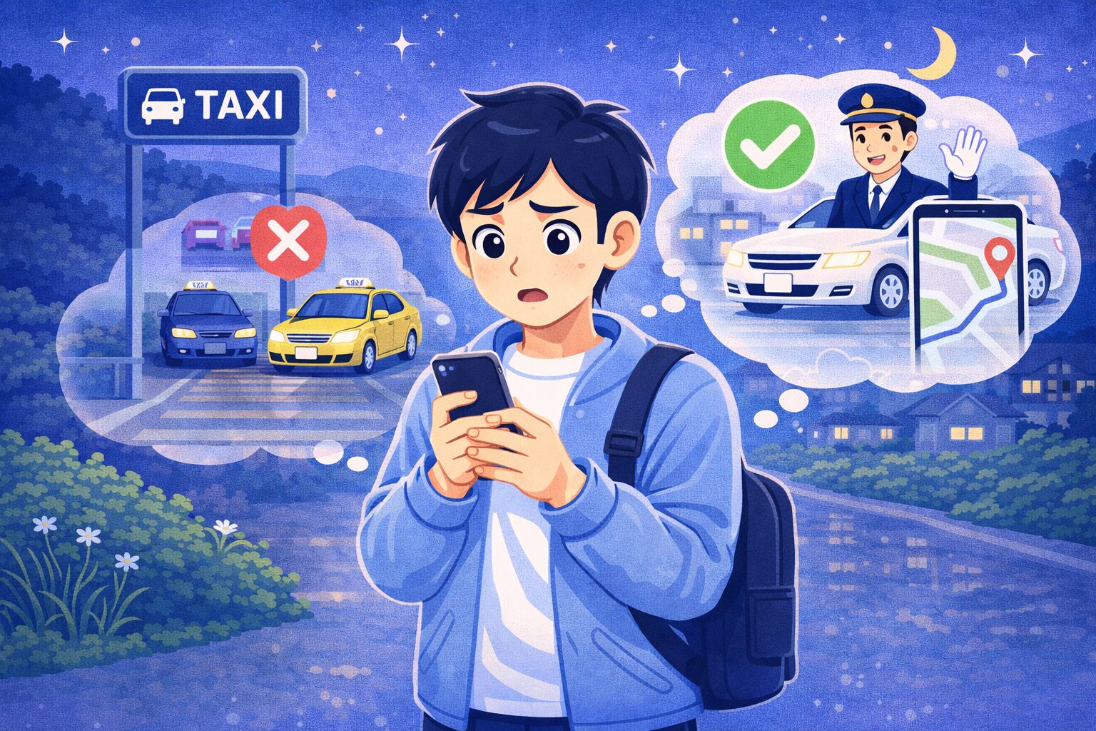 地方の夜に台数が少ないとき確実に帰る方法｜迷わない行動パターン