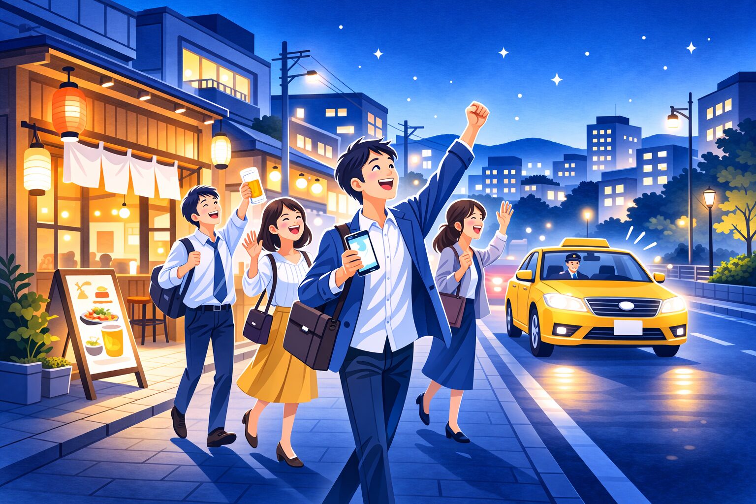 飲み屋街と運転代行