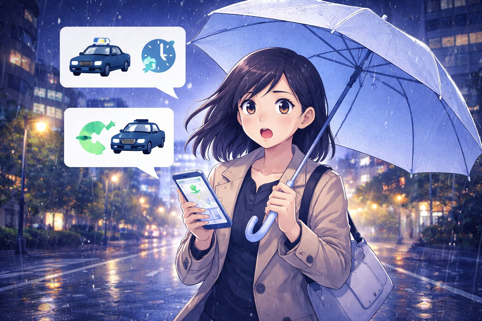 都会の深夜に雨でも最短で帰る方法｜急いでいる人のための即判断ガイド