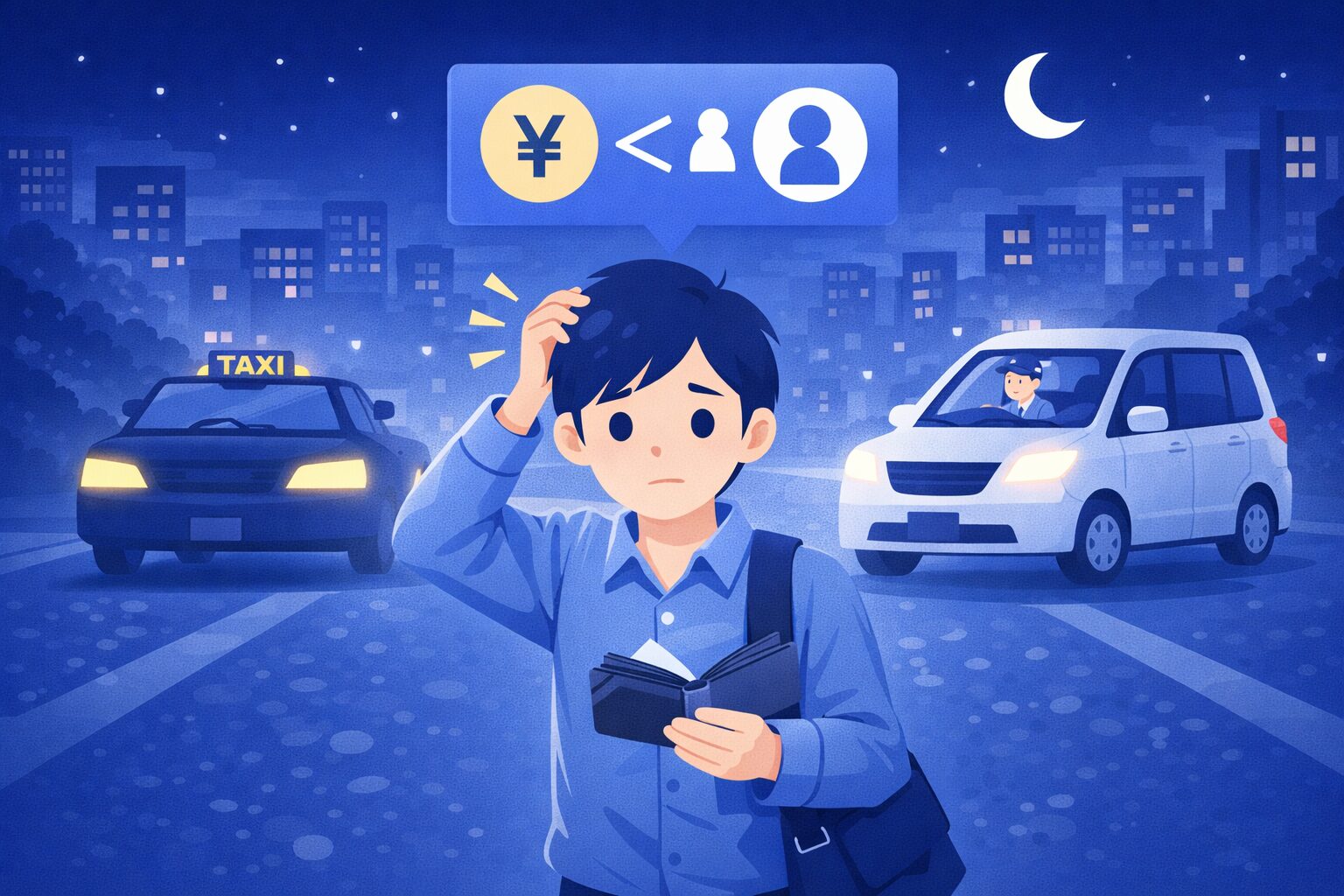 都会の夜にタクシーが捕まらないときの最適解｜節約しながら帰るための選び方