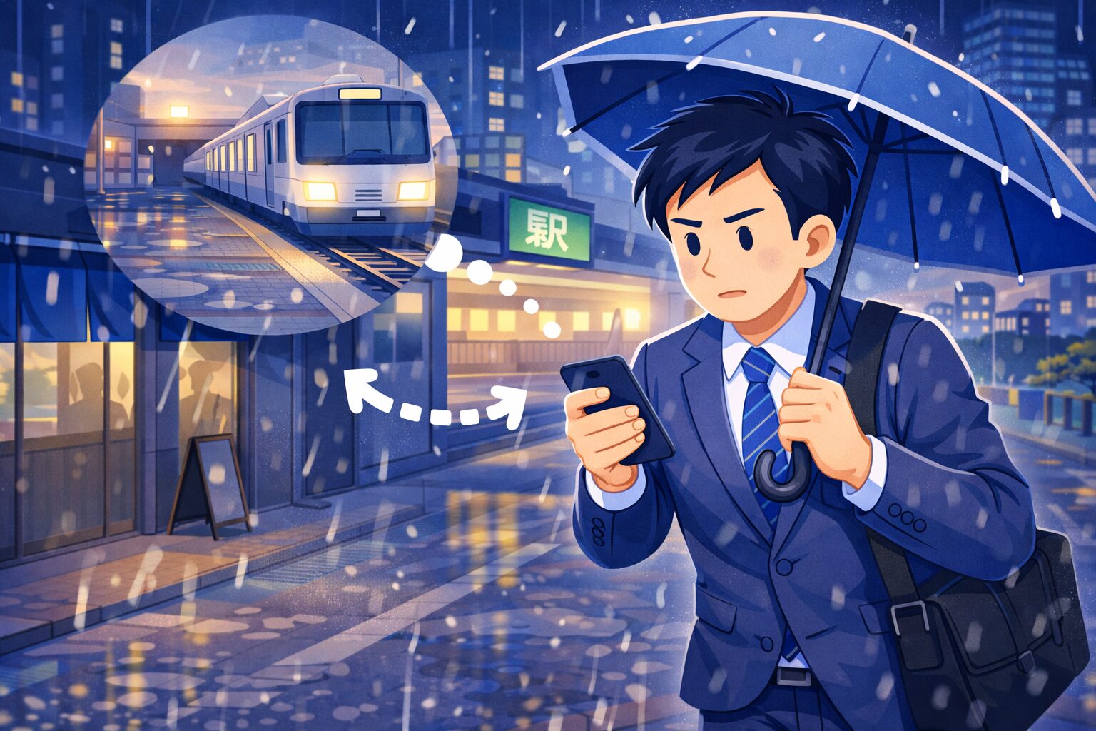 終電後の雨の中で最短で帰るための判断｜都市部で迷わず動くための実践ガイド