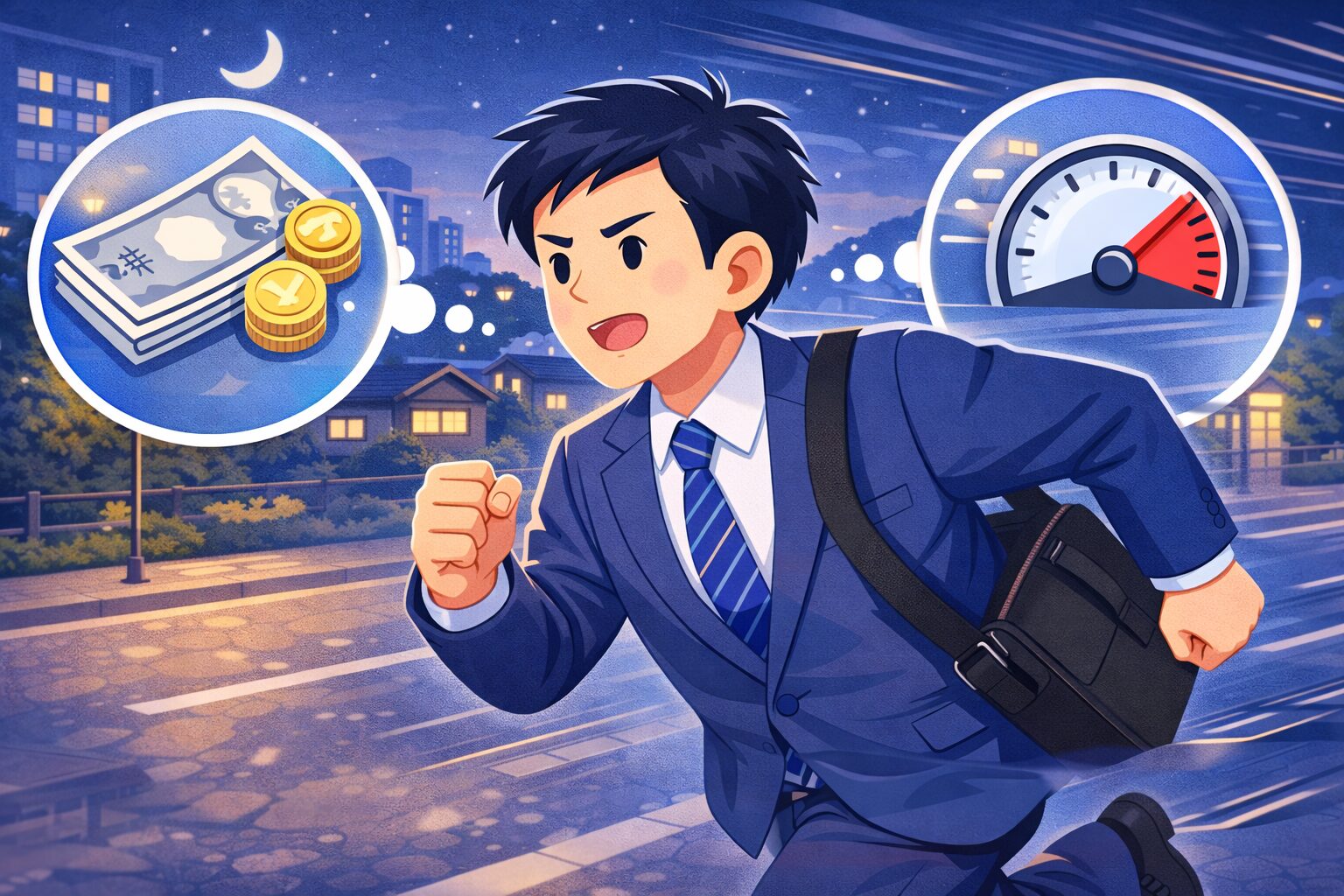 夜に急ぎながらコストを抑えて帰る方法