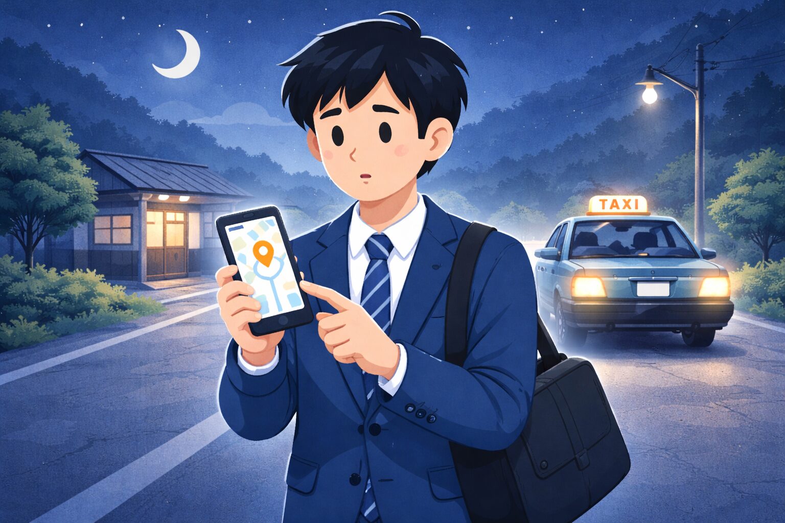 地方の終電後に台数が少ないときの安全な帰り方