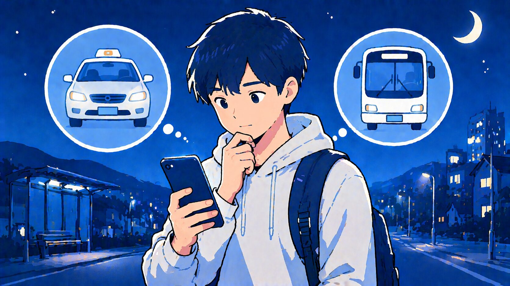地方の深夜、急いでいるのに安く帰りたい——学生が知っておくべき「使える選択肢」
